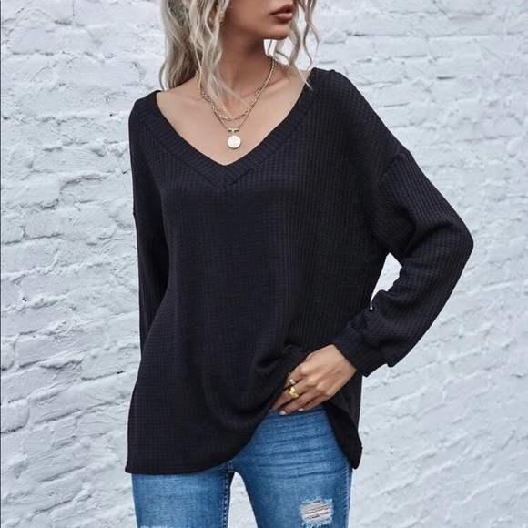 Black Off Shoulder Top - Picture 5 of 6